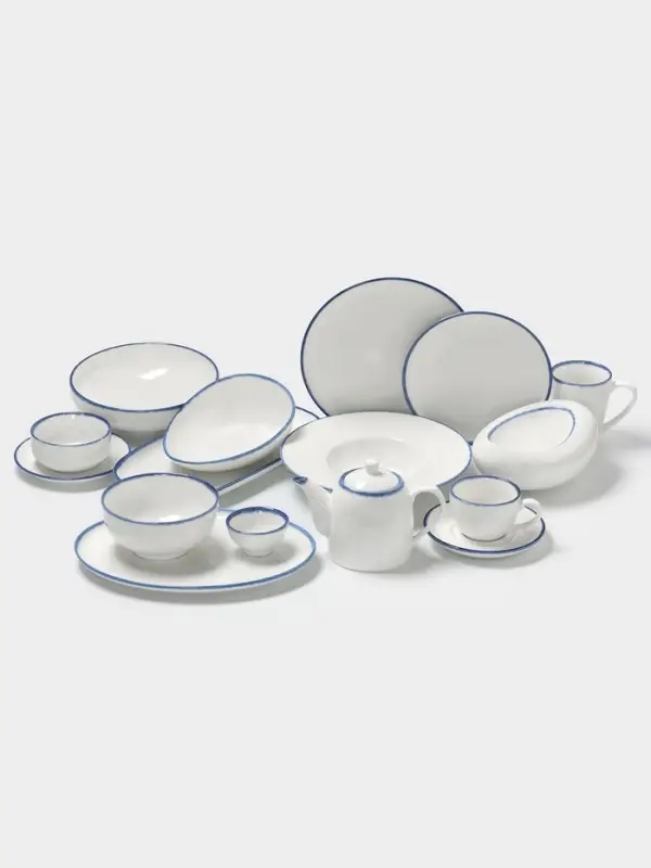 Соусник Magistro Blue Lagoon, 90 мл, d=8 см, фарфор, белый