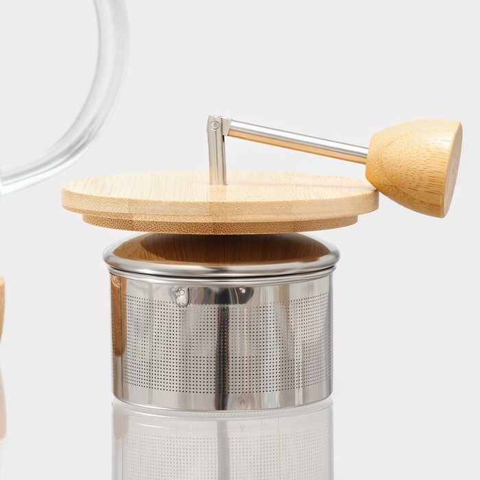 Чайник заварочный стеклянный на подставке SL Home «Риальто», 600 мл, цвет прозрачный Чайник заварочный стеклянный на подставке SL Home «Риальто», 600 мл, цвет прозрачный