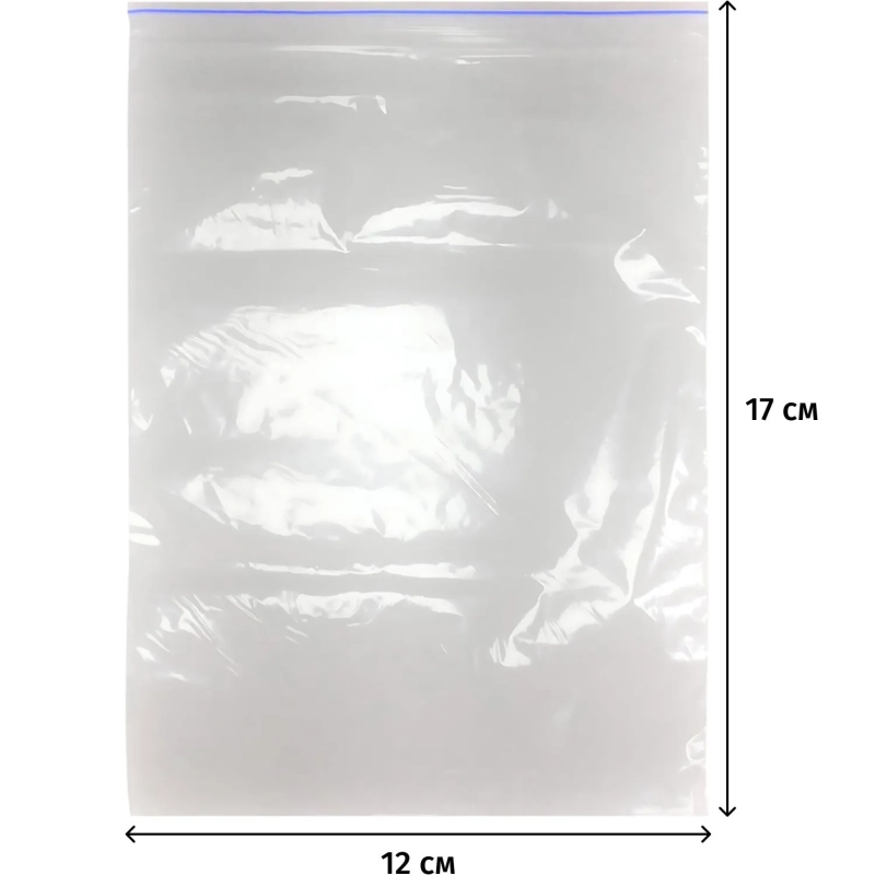Пакет с замком (Zip Lock) 12х17 см 60 мкм,100 шт/упак