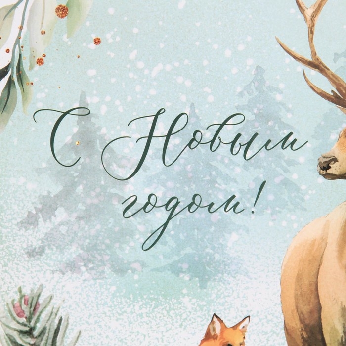 Пакет подарочный новогодний ламинированный «На лесной опушке», L 28 х 38 х 9 см Пакет подарочный новогодний ламинированный «На лесной опушке», L 28 х 38 х 9 см