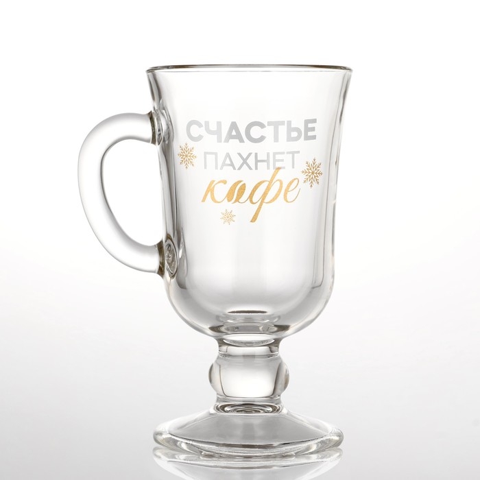 Бокал айриш новогодний «Счастье пахнет кофе», на Новый год, 250 мл Бокал айриш новогодний «Счастье пахнет кофе», на Новый год, 250 мл