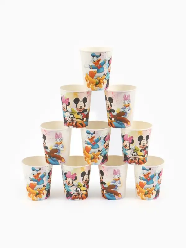 Стакан одноразовый 250 мл, набор 10 шт., Микки Маус и друзья