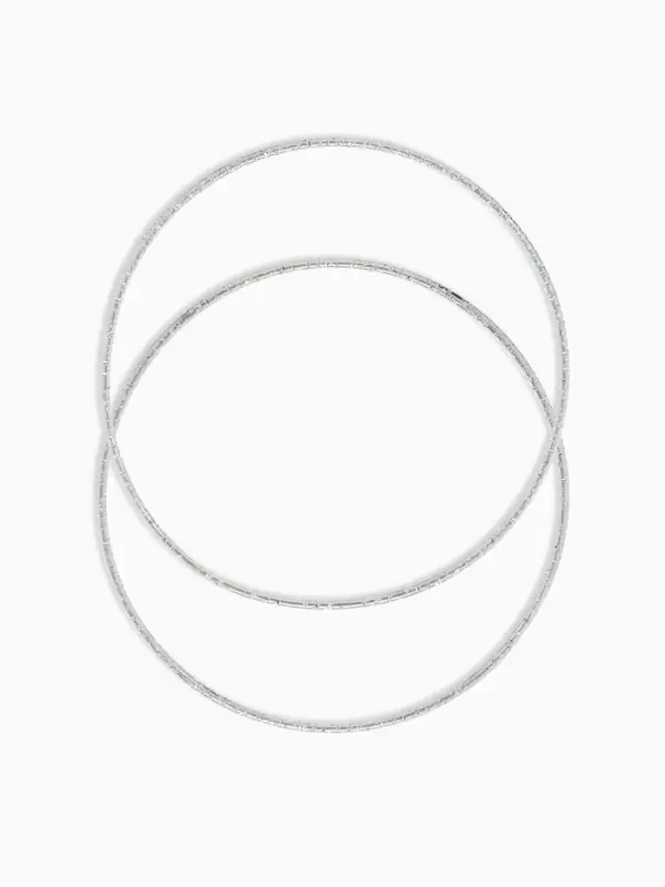 Браслеты металл &laquo;Каркас. Тонкая нить&raquo;, набор 10 шт. d=6.5 см, цвет серебро