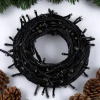 Гирлянда &laquo;Нить&raquo; 20 м, IP20, тёмная нить, 200 LED, свечение тёплое белое, 8 режимов, 220 В