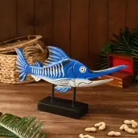 Сувенир "Рыба-меч" дерево на подставке 52х9х25 см Сувенир "Рыба-меч" дерево на подставке 52х9х25 см