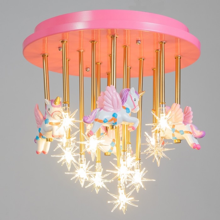 Люстра Люстра "Карусель" 13хG9 40Вт розовый 50х50х30 см BayerLux