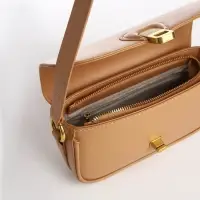 Сумка женская багет TEXTURA на молнии, 21&times;6&times;11 см, светло-коричневая