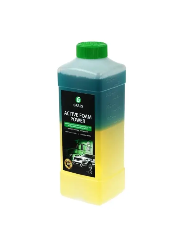 Шампунь для бесконтактной мойки Grass Active Foam Power, 1 л (1:60-1:125) Шампунь для бесконтактной мойки Grass Active Foam Power, 1 л (1:60-1:125)