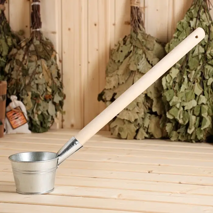 Ковш - черпак для бани и сауны, 500 мл, сталь, деревянная ручка, &laquo;Добропаровъ&raquo;