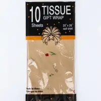 Бумага упаковочная тишью, &laquo;Цветы&raquo;, желтый, 50 см &times; 70 см 17 грамм