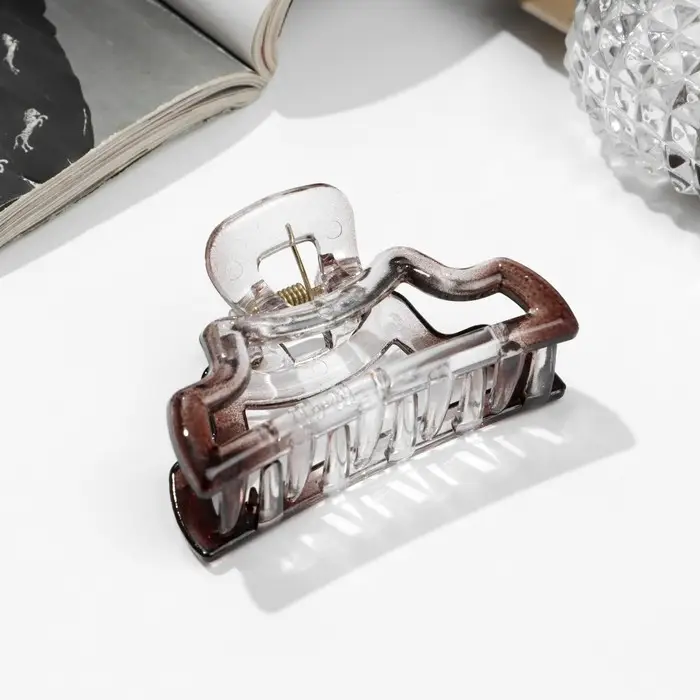 Крабик для волос «Глянец», дуга углы, 7 см, МИКС Крабик для волос «Глянец», дуга углы, 7 см, МИКС