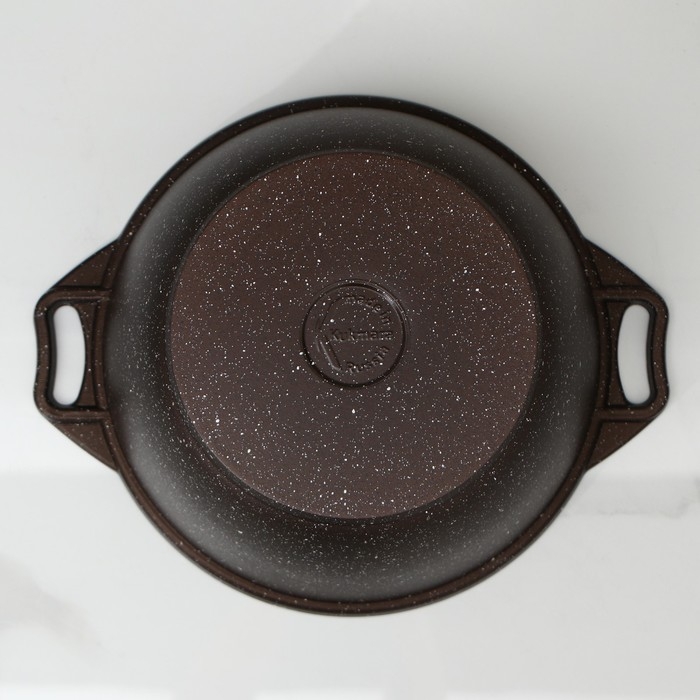 Кастрюля, 4 л, d=24 см, h=14 см, стеклянная крышка, антипригарное покрытие, цвет кофейный мрамор Кастрюля, 4 л, d=24 см, h=14 см, стеклянная крышка, антипригарное покрытие, цвет кофейный мрамор