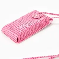 Сумка на магните, с длинным ремнём, 10&times;2.5&times;20 см, розовая