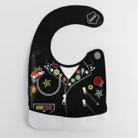 Нагрудник для кормления M&B &laquo;Rock star&raquo; непромокаемый на липучке, с карманом