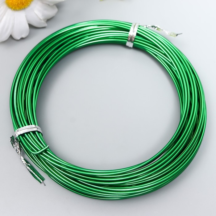 Проволока для творчества d 1,5 мм, зеленый рул.10 м Проволока для творчества d 1,5 мм, зеленый рул.10 м