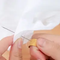 Напёрсток-кольцо, безразмерное, 1.5&times;1.5&times;1 см, 5 шт., цвет золотой