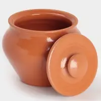 Горшочек под жаркое с крышкой Вятская керамика &laquo;Терракота&raquo;, 700 мл, оранжевый