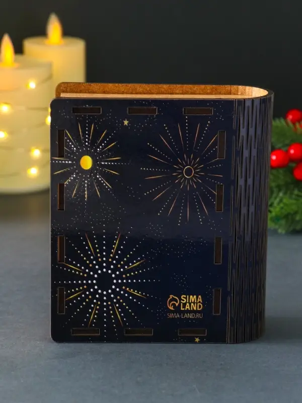 Новогодняя копилка-шкатулка "С Новым годом. Подарочки" 14х12х5 см