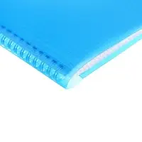 Тетрадь-папка А4, 80 листов в клетку Hatber FolderBook, пластиковая обложка, на закрытом гребне, с клапаном на резинке, синяя