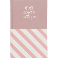 Бизнес-тетрадь А5,80л,7БЦ,клетка, Attache Economy Smart роз