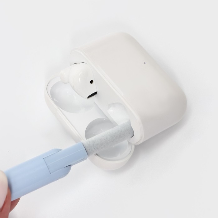 Мультифункциональный набор для чистки узких мест с распылителем и зажимом для клавиш Raccoon, цвет белый Мультифункциональный набор для чистки узких мест с распылителем и зажимом для клавиш Raccoon, цвет белый