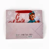 Пакет подарочный крафтовый вертикальный «С Новым годом», MS 18×23×10 см Пакет подарочный крафтовый вертикальный «С Новым годом», MS 18×23×10 см