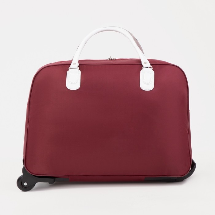 Сумка дорожная 20 Сумка дорожная 20" на колёсах, отдел на молнии, наружный карман, цвет бордовый