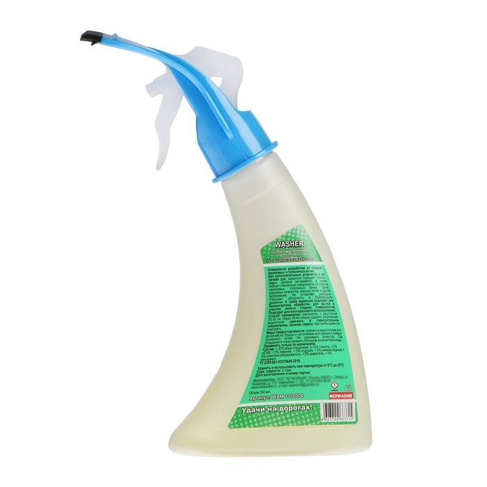 Очиститель стекол автомобиля, с водосгоном Мойщик, от следов насекомых, 350 мл, триггер Очиститель стекол автомобиля, с водосгоном Мойщик, от следов насекомых, 350 мл, триггер