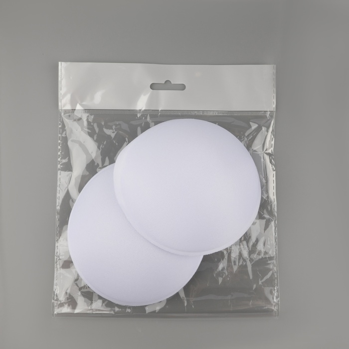 Чашки для бюстгальтера «Круг», L (48), d = 14,5 см, пара, цвет белый Чашки для бюстгальтера «Круг», L (48), d = 14,5 см, пара, цвет белый