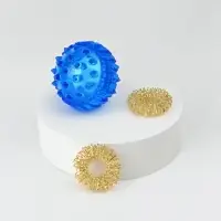 Массажёр для рук и ног, d=3.5 см, 2 кольца, синий