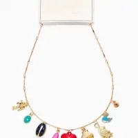 Колье "Летний вайб" море любви, цветное в золоте