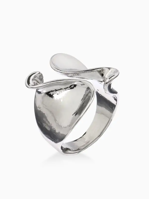 Кольцо &laquo;Тренд&raquo;, фешн, цвет серебро, безразмерное