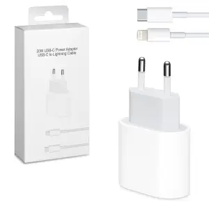 Сетевое зарядное устройство с кабелем Type-C на Lightning 20W (Nо logo)