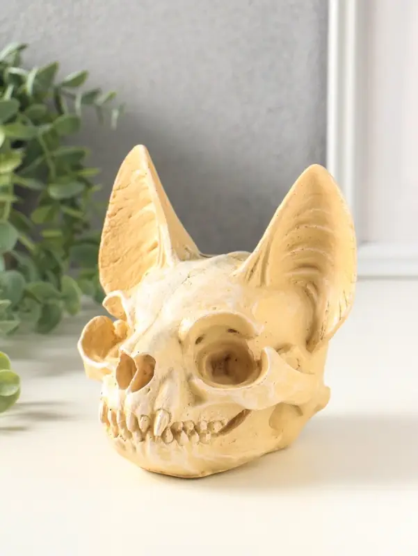 Копилка для денег &laquo;Череп сфинкса&raquo;, 14&times;14&times;13 см, натуральный