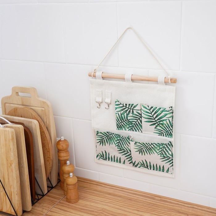 Органайзер подвесной с карманами Доляна «Тропики», 4 отделения, 30×34 см Органайзер подвесной с карманами Доляна «Тропики», 4 отделения, 30×34 см