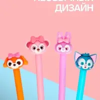 Ручка-прикол Calligrata &laquo;Зверюшки&raquo;, чёрный стержень, гелевая, МИКС