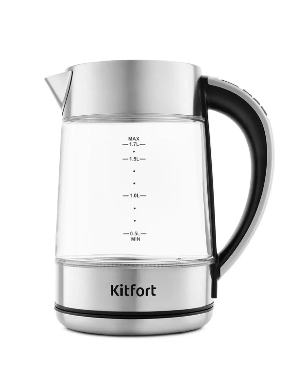 Чайник электрический стеклянный с подсветкой КТ-690 - 1.7 л