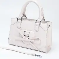 Сумка женская тоут на молнии, 20&times;8&times;14 см, белая