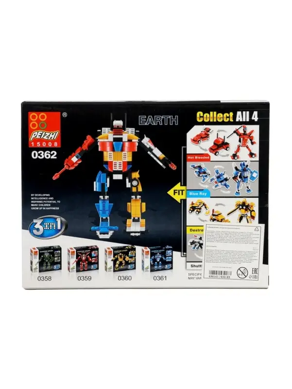 Конструктор &laquo;Робот&raquo;, 106 деталей, 3 варианта сборки, МИКС