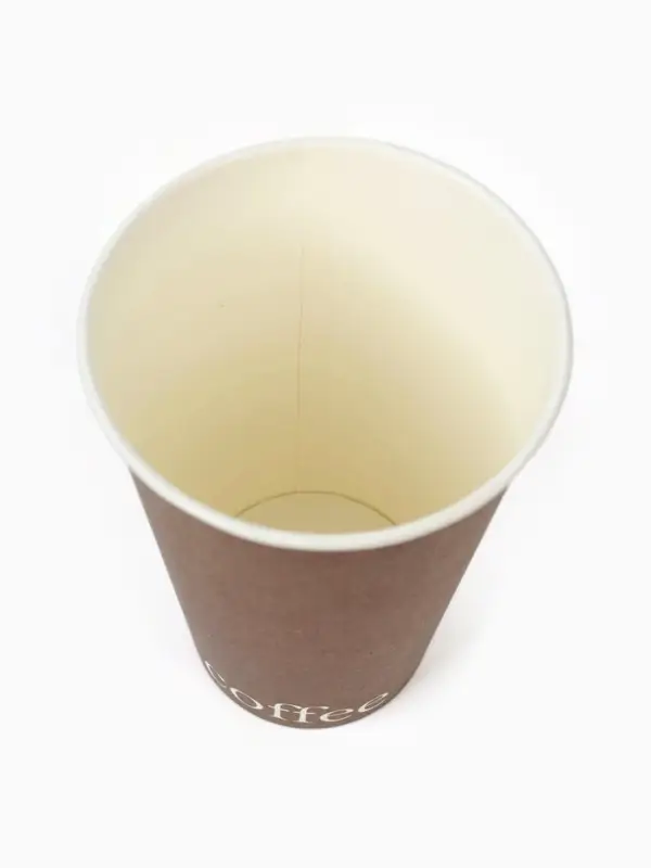 Стакан одноразовый бумажный для кофе "Кофе карамель", бежевый 400 мл