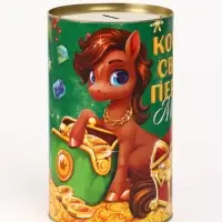 Копилка XXL новогодняя «Монеты», 20×12.2 см