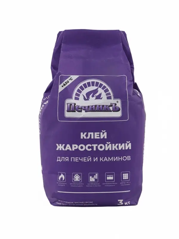 Клей жаростойкий для печей и каминов &laquo;Печникъ&raquo;, 3 кг