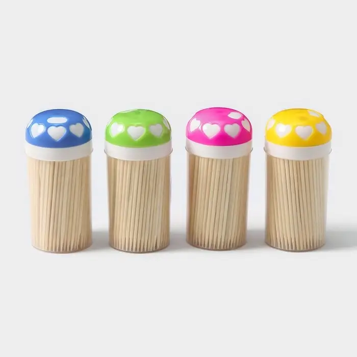 Зубочистки Доляна «Сердца», 190 шт., МИКС Зубочистки Доляна «Сердца», 190 шт., МИКС