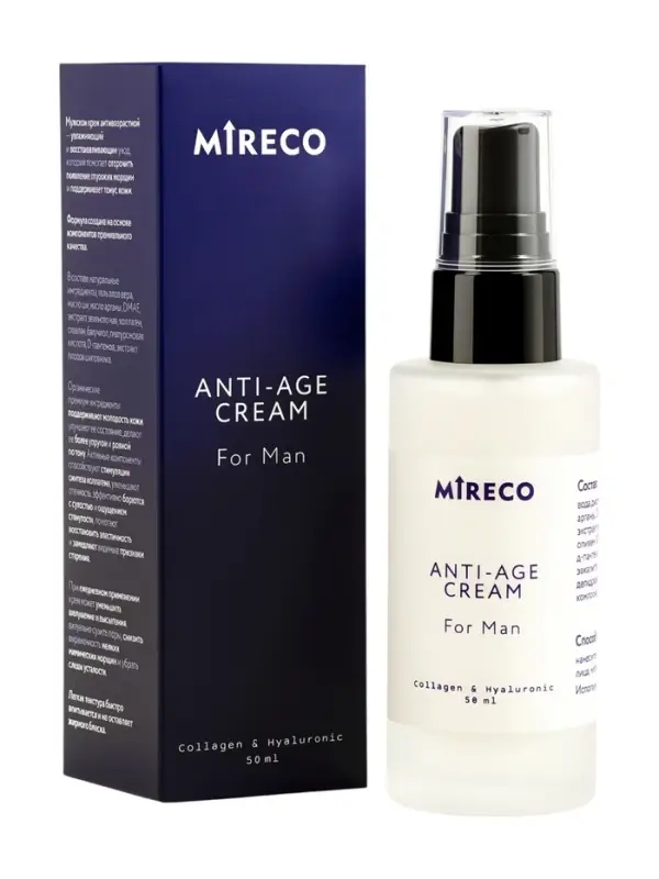 Крем для мужчин anti-age cream for man Mireco стекло, 50 мл