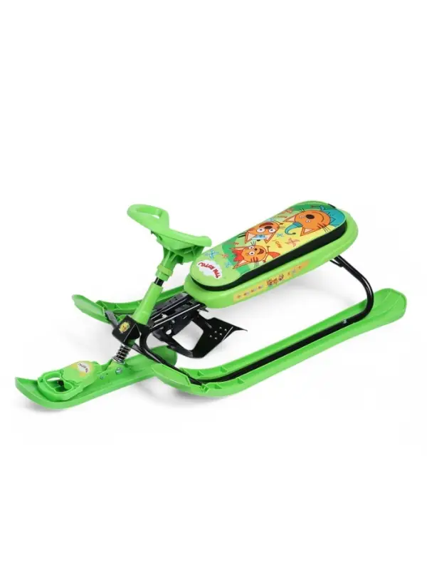 Снегокат &laquo;Три Кота&raquo;, зелёный, СНК/ТК Nika Kids