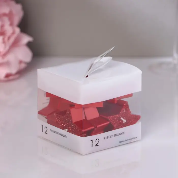 Свеча в гильзе Свеча в гильзе "Звёздочка", 1 шт, красная блёстка