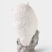 Фигурка декоративная &laquo;Белая сова на камне&raquo;, полистоун, с блёстками, 9.5&times;8.5&times;18 см
