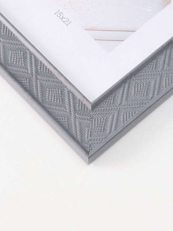 Фоторамка пластик Фоторамка пластик "МИРАМ" 15х21 см, тёмно-серый