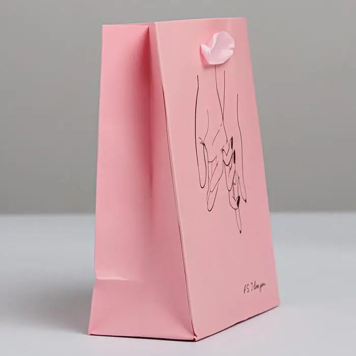 Пакет подарочный ламинированный, упаковка, «I love you», S 12 х 15 х 5.5 см