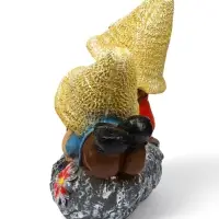 Садовая фигура из полистоуна &laquo;Девочка с мальчиком на камне&raquo;, 42&times;22&times;41 см
